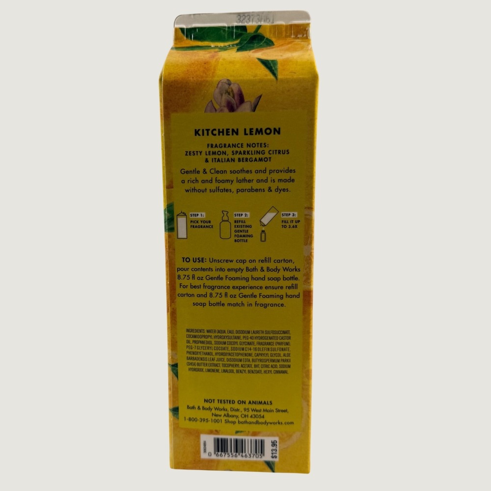 Bath and Body Works Kitchen Lemon Foaming Hand Soap Refill 32 fl oz Carton - Picture 5 of 8